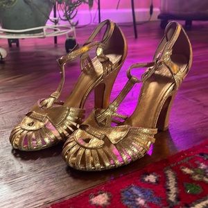 Tory Burch Louise Art Deco Heeled Sandal